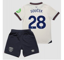 West Ham United Tomas Soucek #28 Koszulka Wyjazdowa dzieci 2025-26 Krótki Rękaw (+ krótkie spodenki)